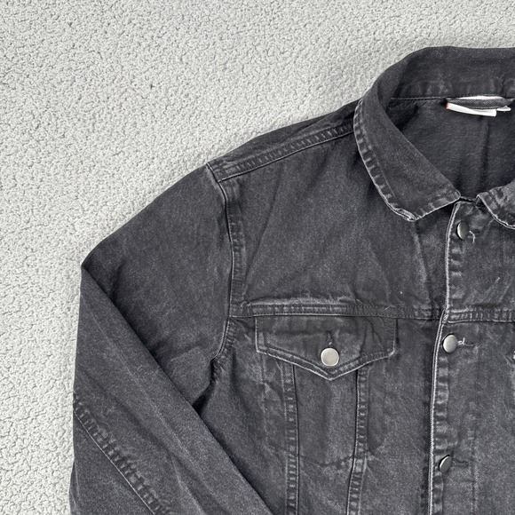 Nickelodeon Hey Arnold! Denim Jacket Men Large Black Cartoons Jean Trucker Logo - Picture 14 of 16